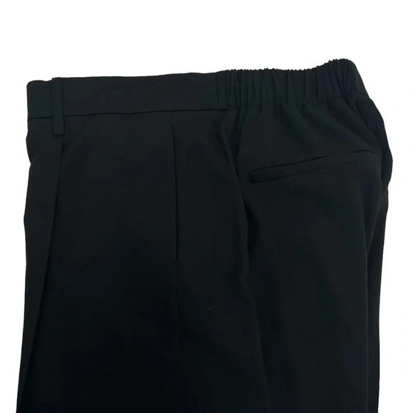 Vince Mid-Rise Tapered Pull-On Pant Straight Cropped Leg Trousers Black Size M - Picture 8 of 11
